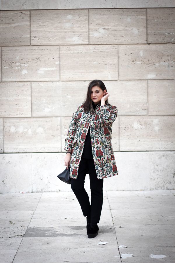 Zara Jacquard Coat Zara Jacquard Coat