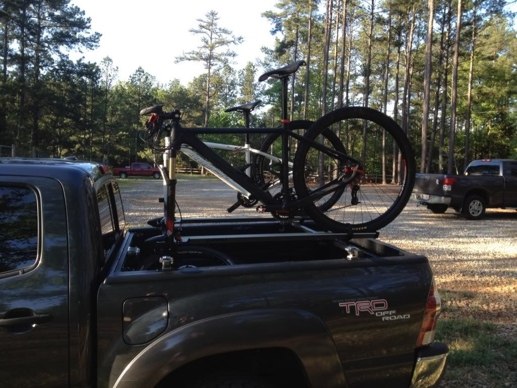 Truck bed bike racks