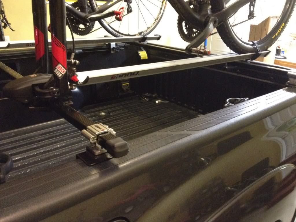 Truck bed bike racks
