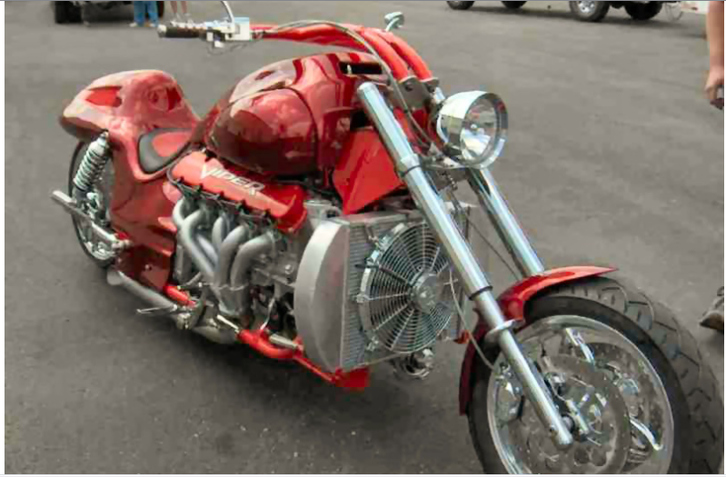 V10 Dodge Viper bike. What do you do with a spare V10 Dodge Viper engine and 