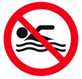 no swimming