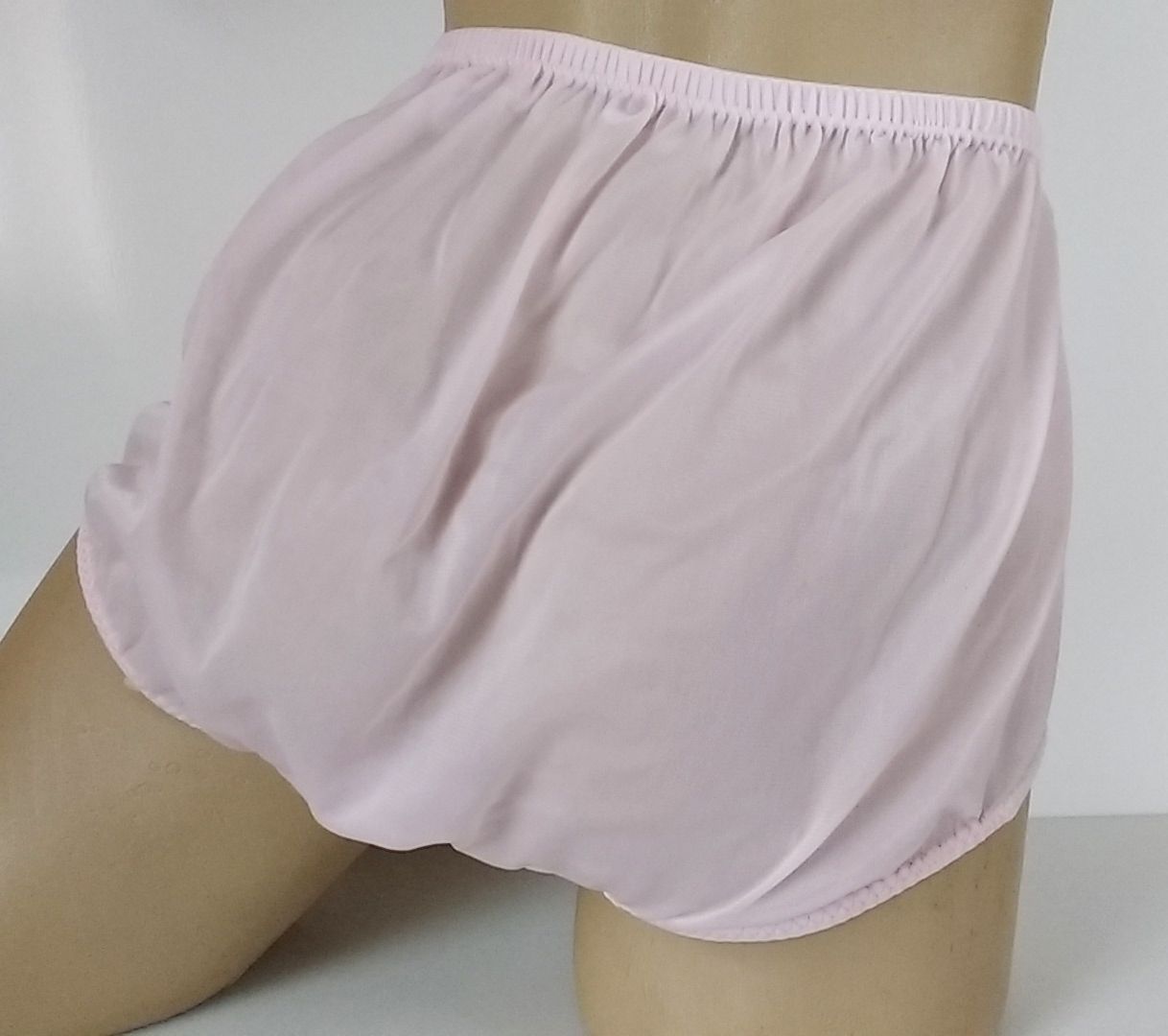 Sheer Bubble Butt Baby Pink Nylon Pinup Panties Full Cut Knickers S Ebay