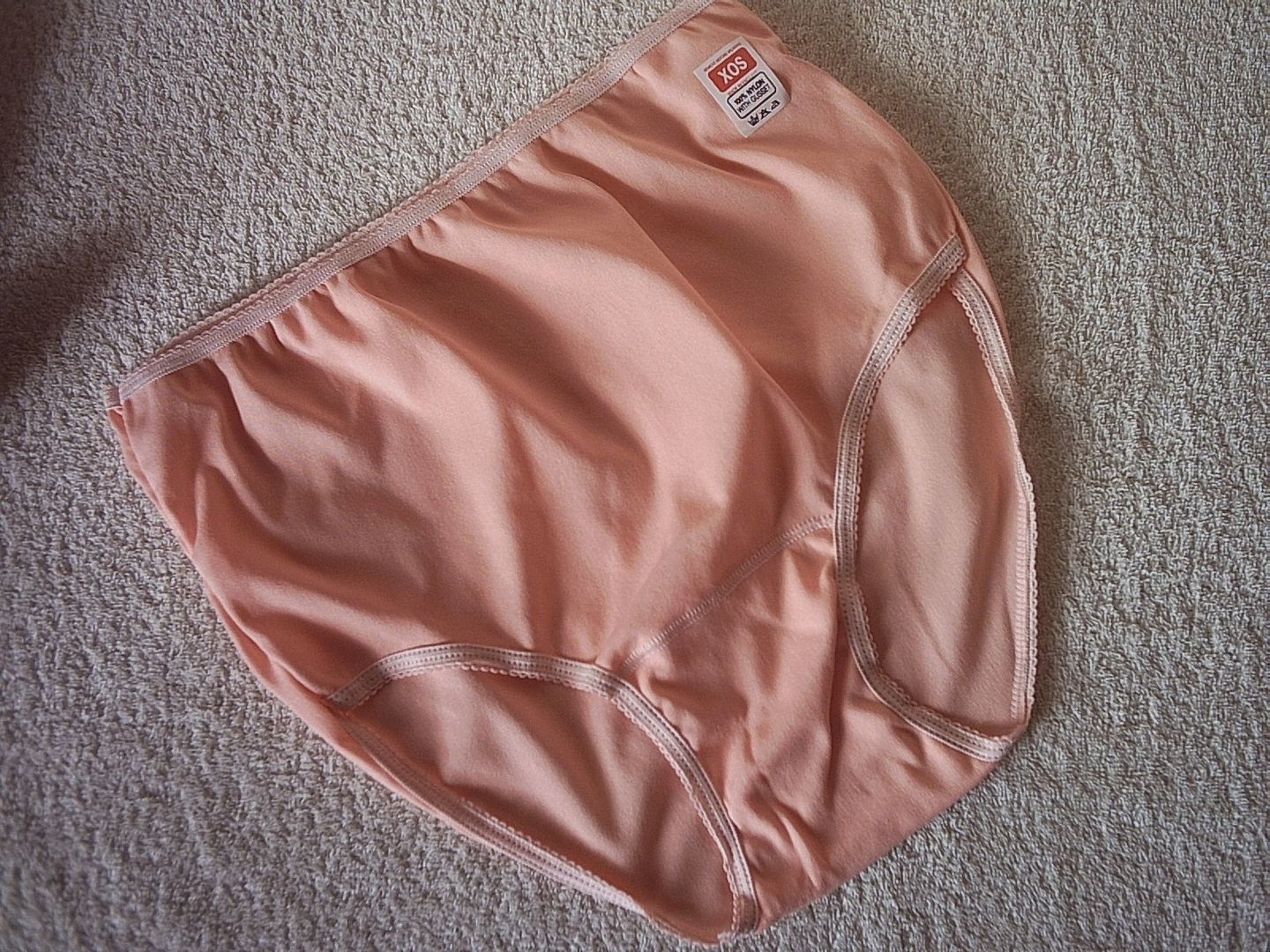 Ladies Peach Full Stretch Vintage Nylon Panties Xos Uk 18 20 Ebay