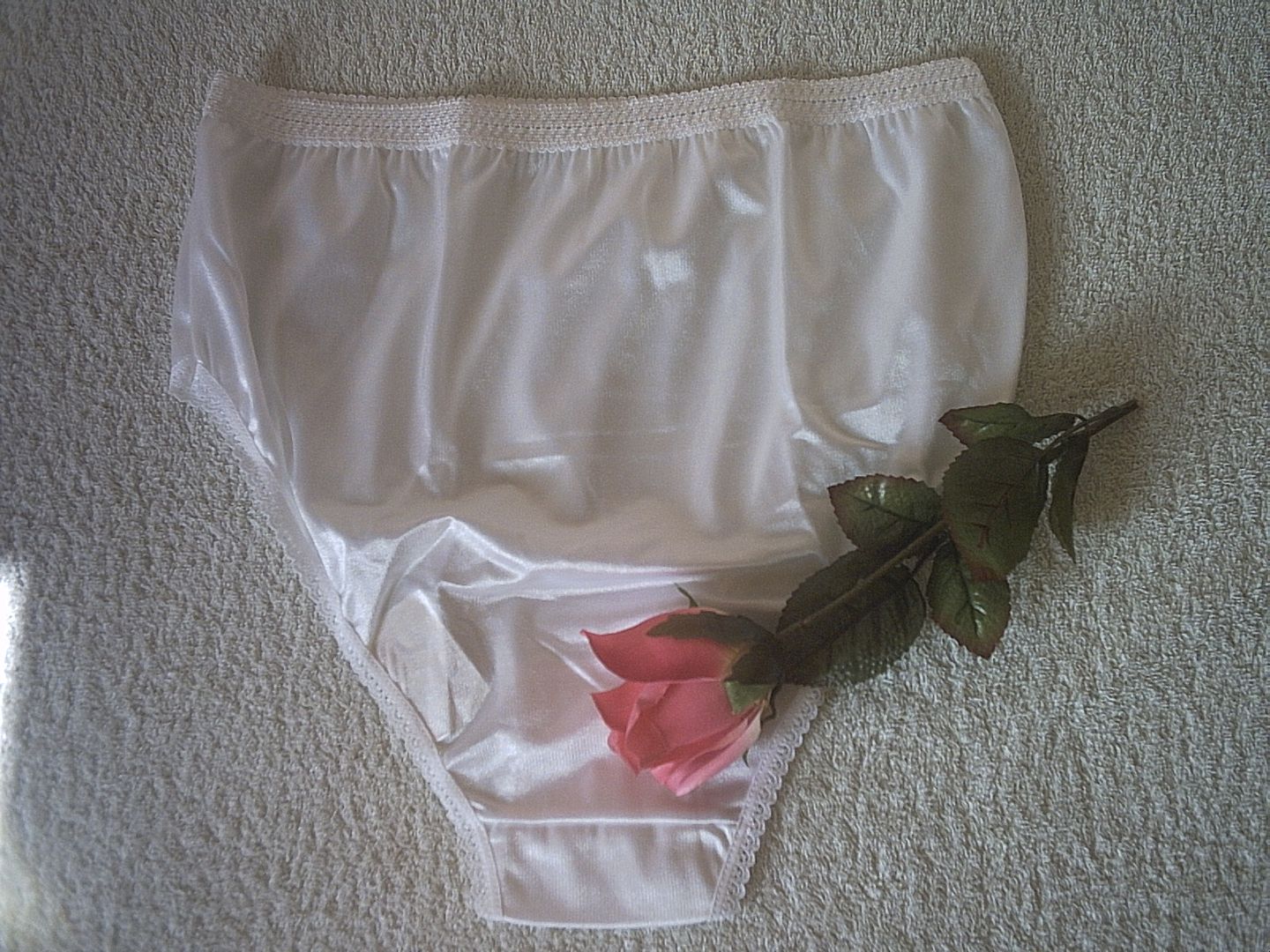Gorgeous Pure White Full Soft Silky Nylon Satin Panties Knickers Os Ebay 6507