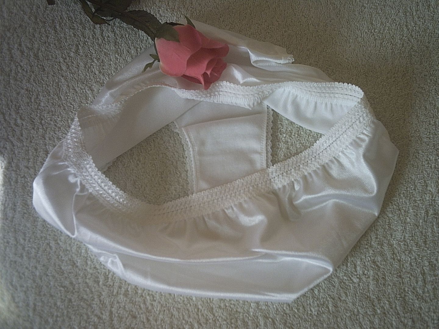 Gorgeous Pure White Full Soft Silky Nylon Satin Panties Knickers Os Ebay