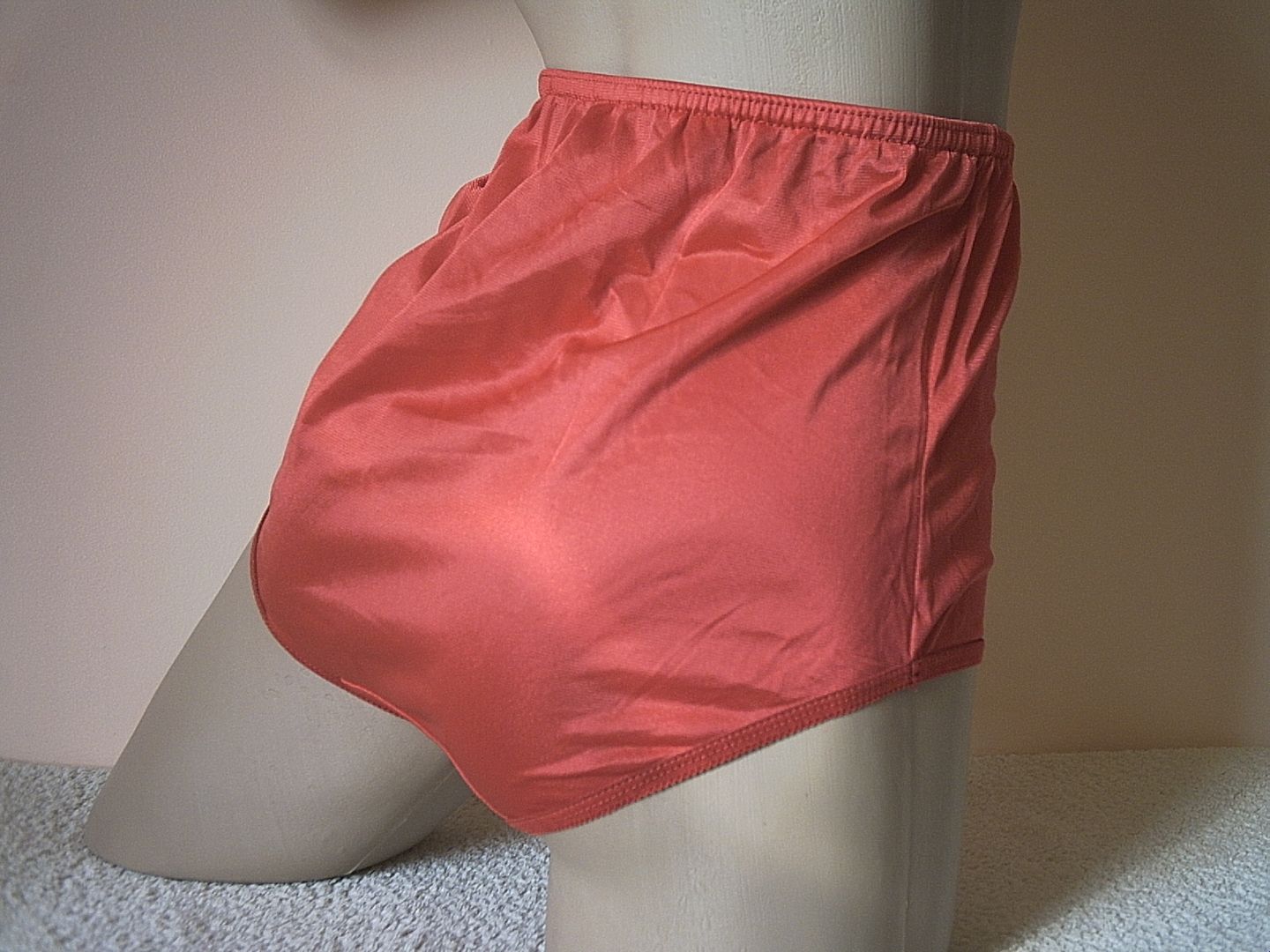 Ladies Vintage Full Cut Embroidered Red Nylon Panties W | eBay