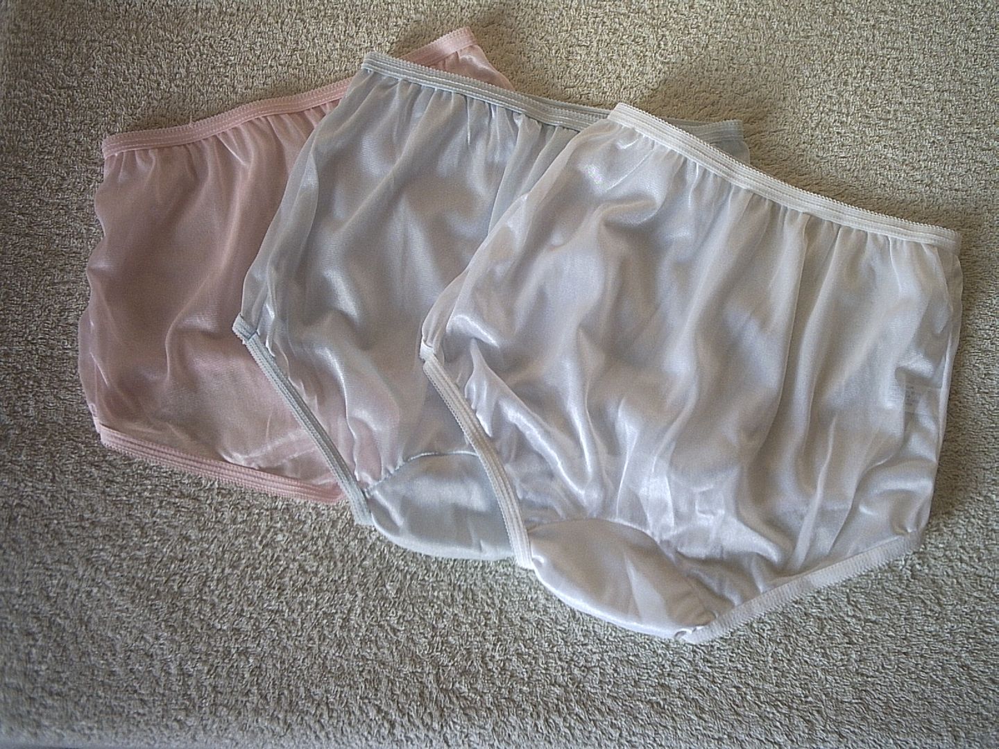 Nude Silky Satin And Lace Mini Bikini Brief Panties Frilly Knickers Medium Ebay