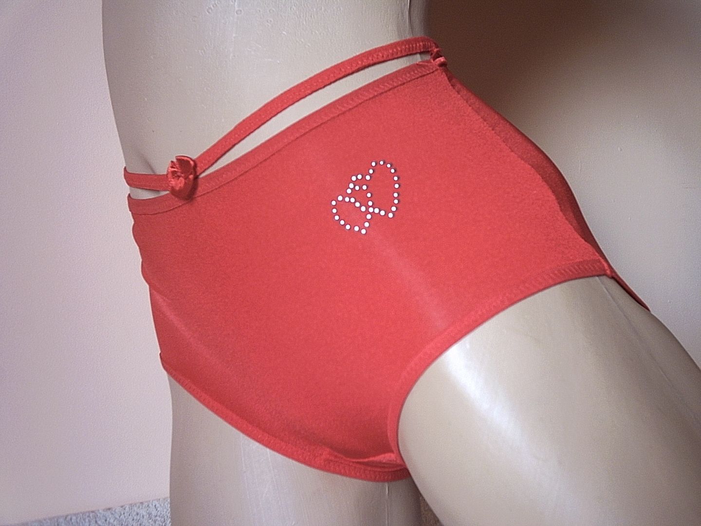 Silky Slippery Red Liquid Nylon Full Cut Mdi Panty 2