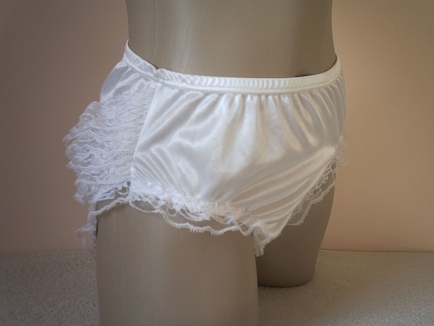 Virgin White Ruffle Bum French Maids Frilly Knickers S Ebay