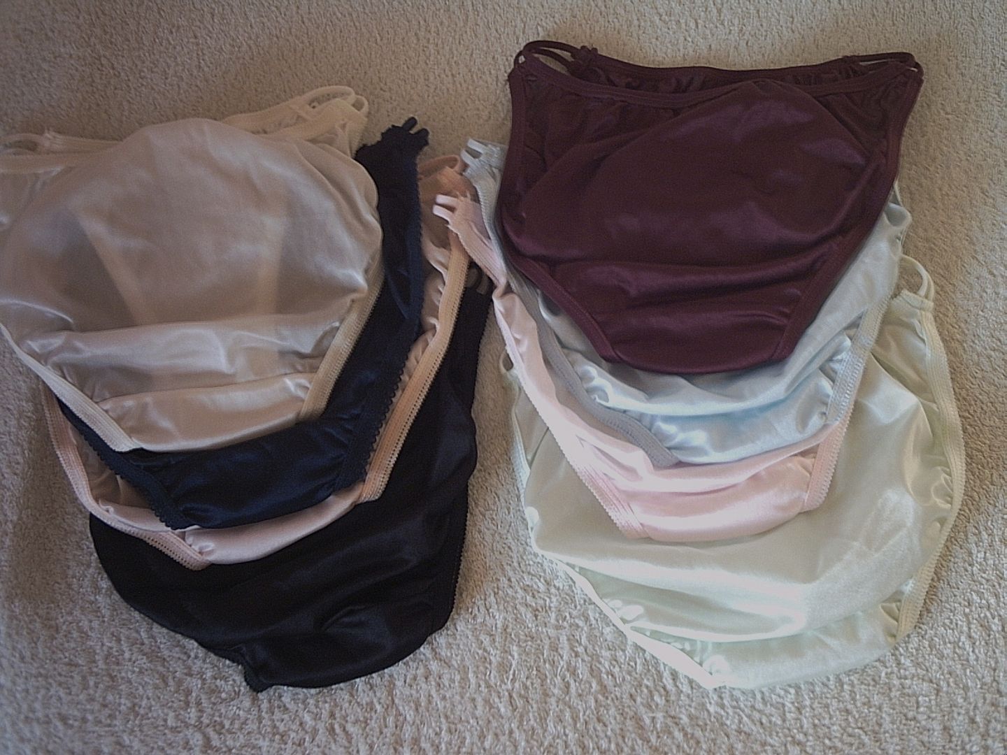 Black 70's 80's Inspired String Bikini Panties Knickers 100 Silky