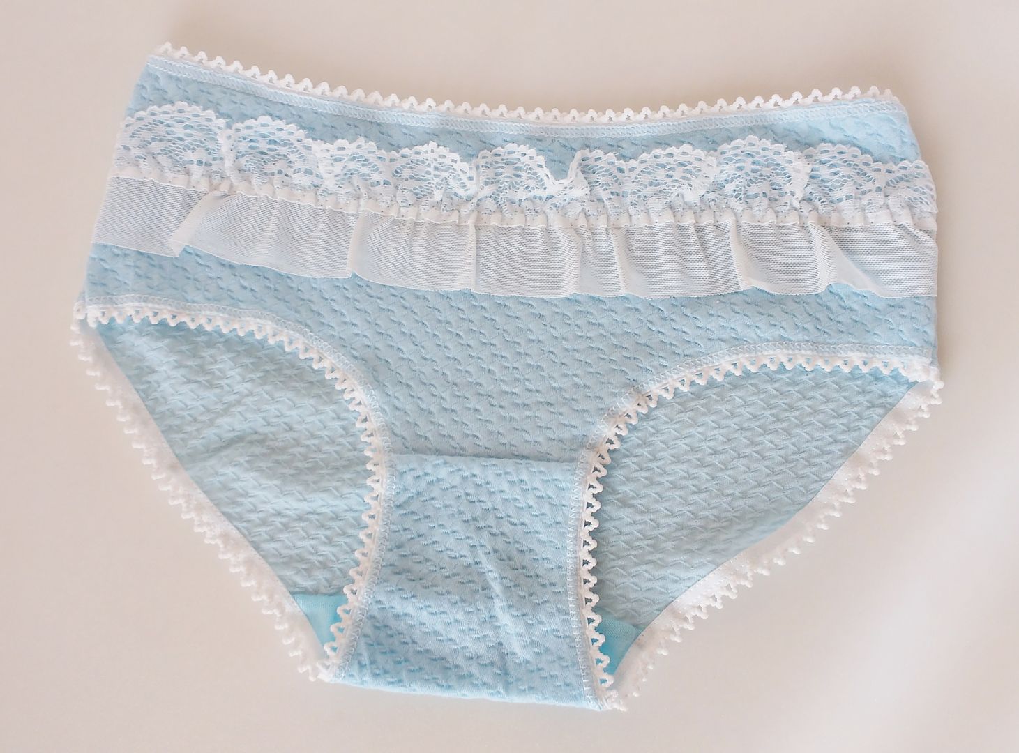 2 Pack Girls 13 15yrs Blue And White Textured Brief Panty Knickers Ladies Xs 6 8 Ebay