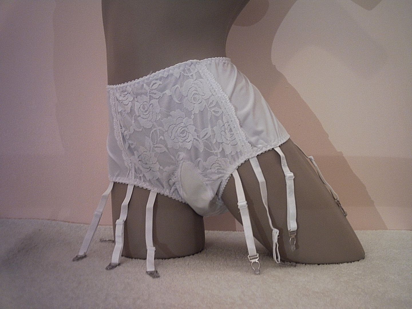 Black 12 Strap Full Stretch Suspender Panties High Waist Knickers M/L