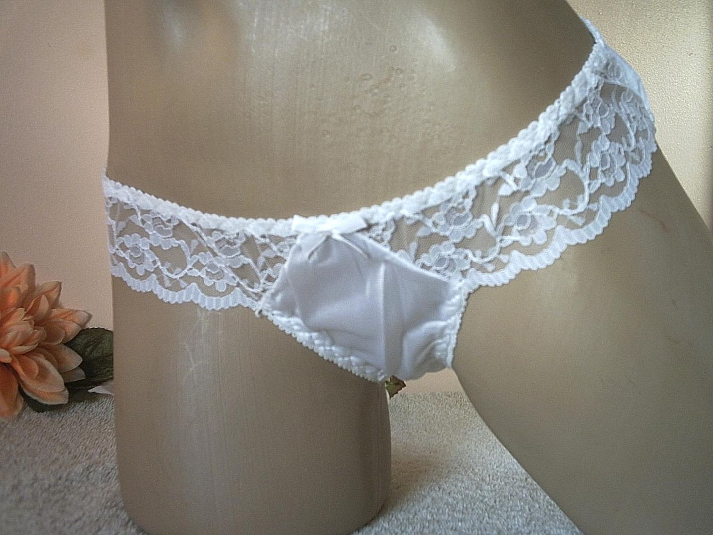 Cute Silky White Vintage Nylon Bikini Panties Frilly Knickers XS EBay