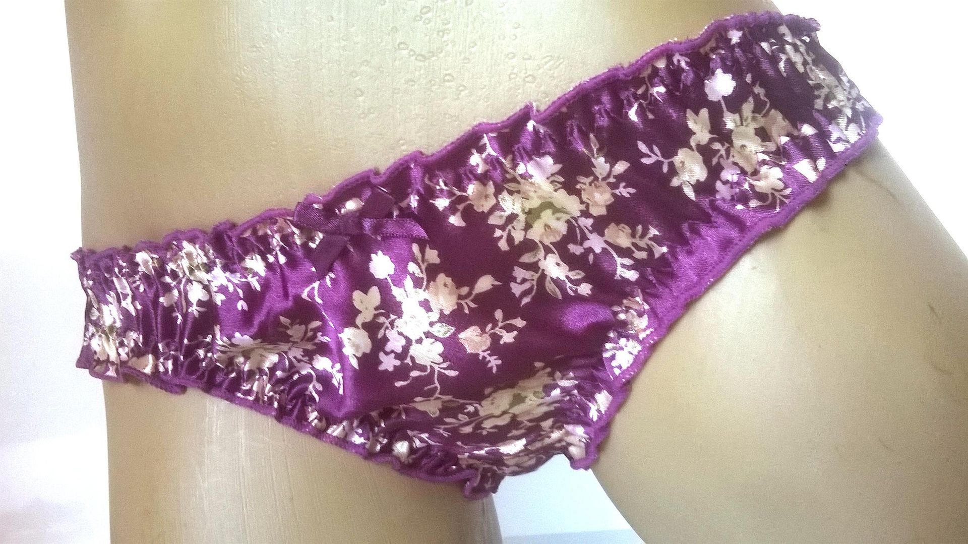 Cute Satin Print Bikini Panties Knickers L 4244" Hips* eBay
