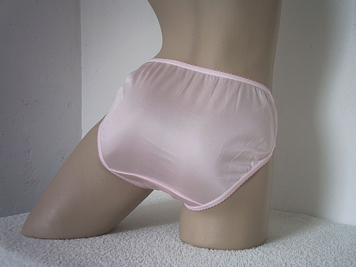 Sissy Teens Baby PInk Silky ALL NYLON Bikini Panties