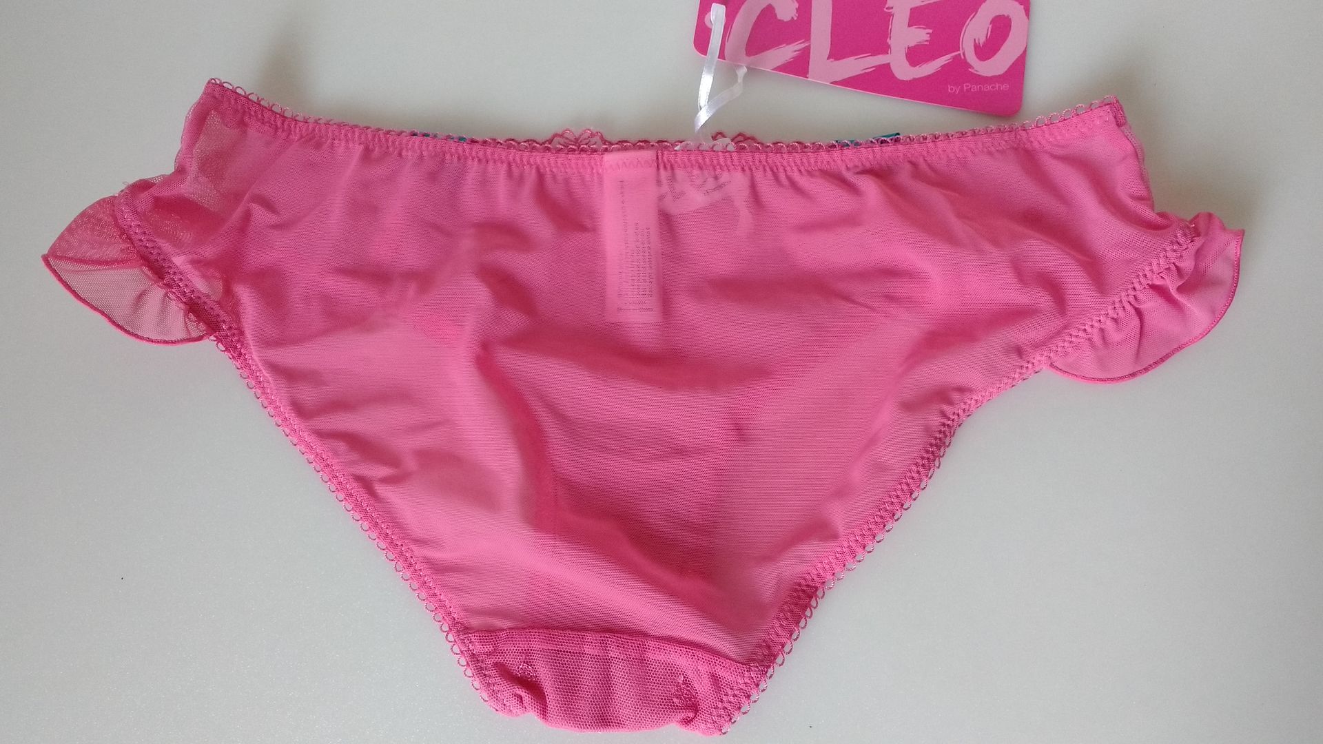 Candy Pink Low Rise Ruffle Cheeky Bikini Brief Panties Knickers Xl 16 Only One Ebay 7393