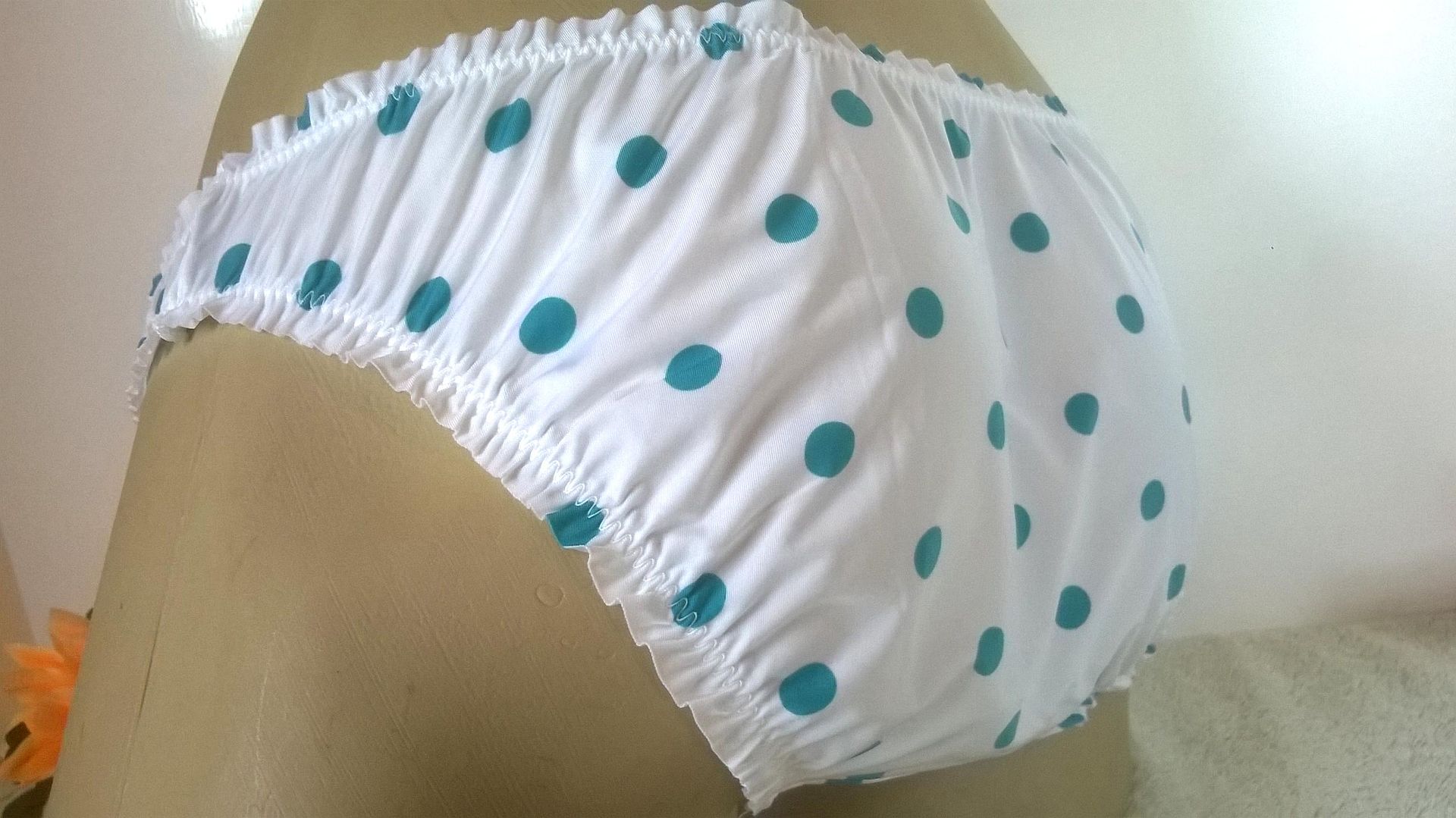 Pretty White Print Slinky Silky Bikini Panties Low Cut Frilly Knickers 3