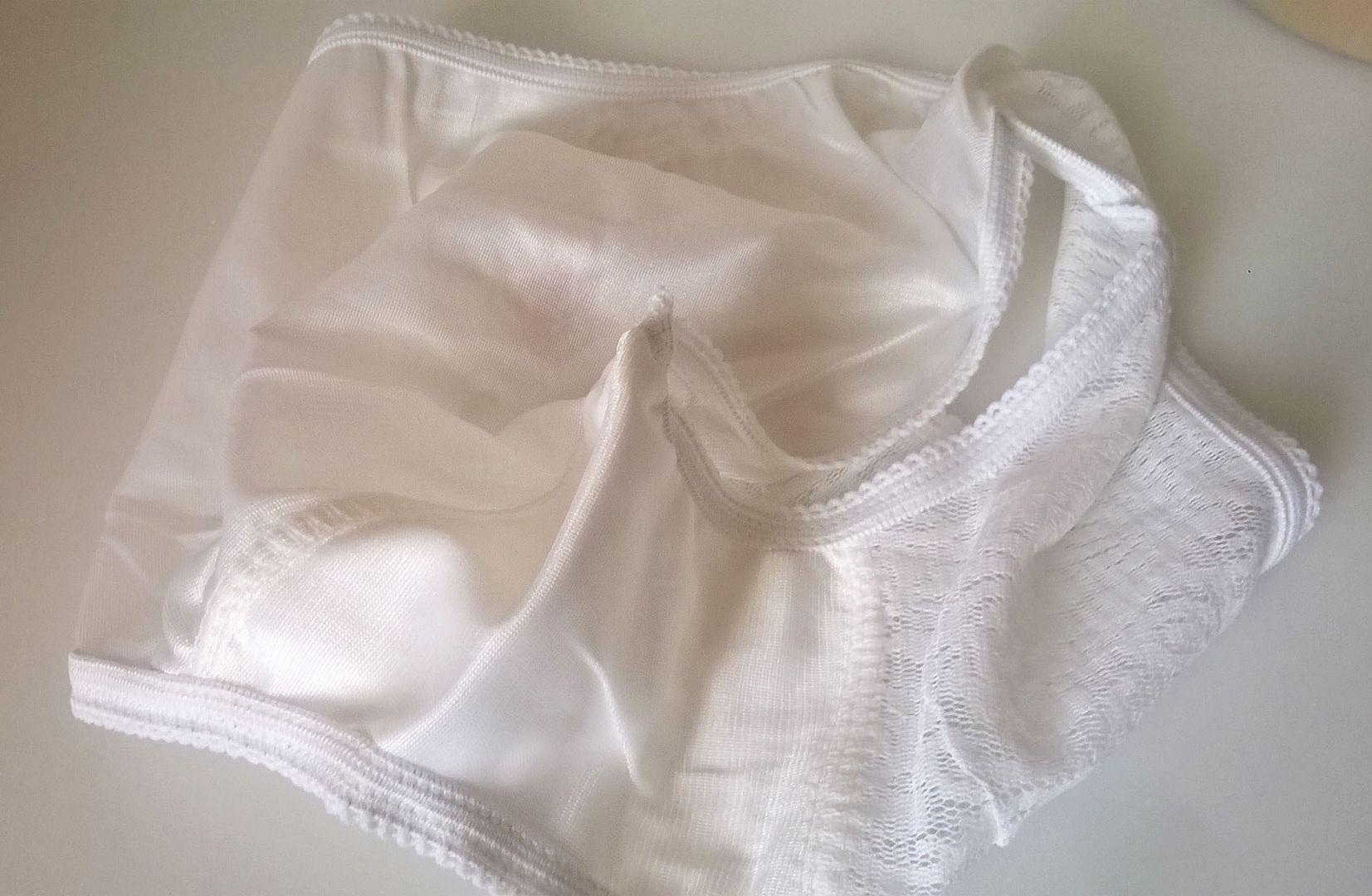 1960s Silky White Nylon Lace Panties Knickers Ladiesteen Girls Uk S 6