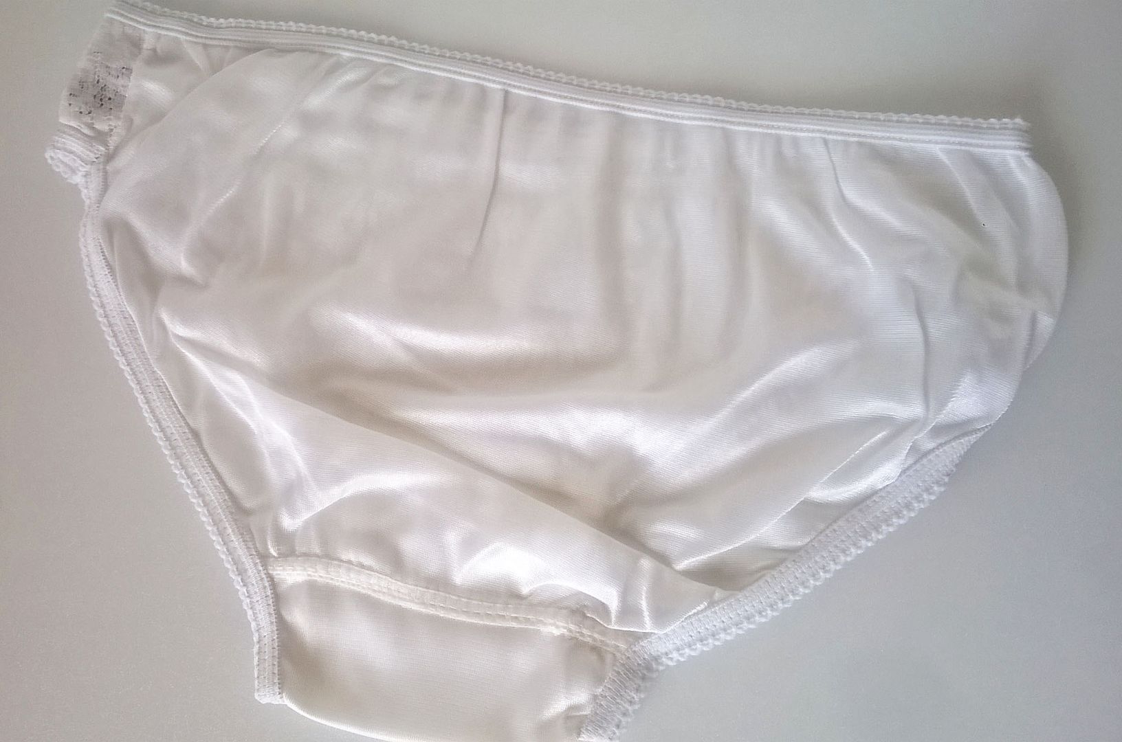1960s Silky Vintage White Nylon Lace Panties Knickers Ladiesteen
