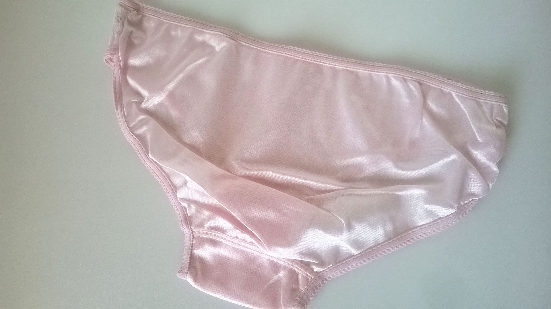 Ladies Or Teen Girls Silky Pink Nylon Lace 1960s Panties Knickers S 8 