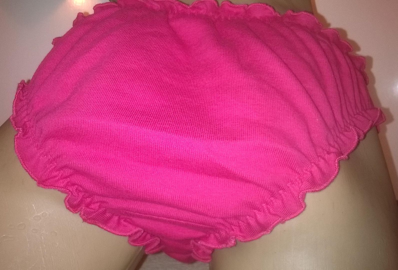 Cute Hot Pink Ruffle Bikini Panties Frilly Knickers Uk S 10 Ebay 
