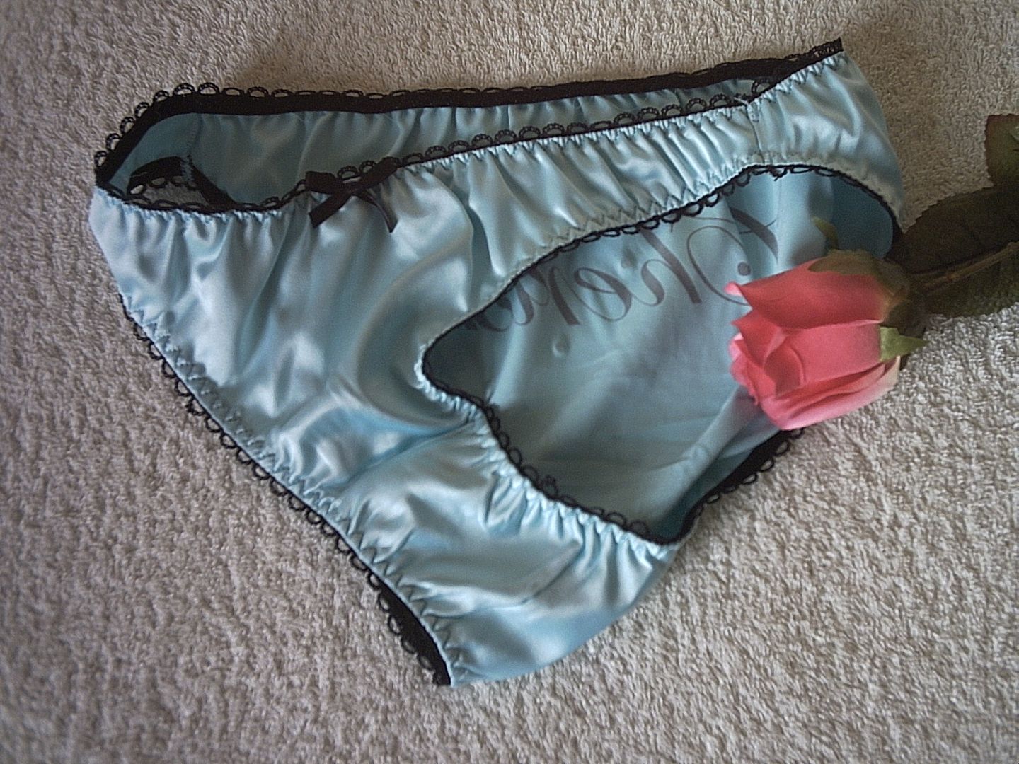 Silky Blue Satin Panties Knickers XS* eBay