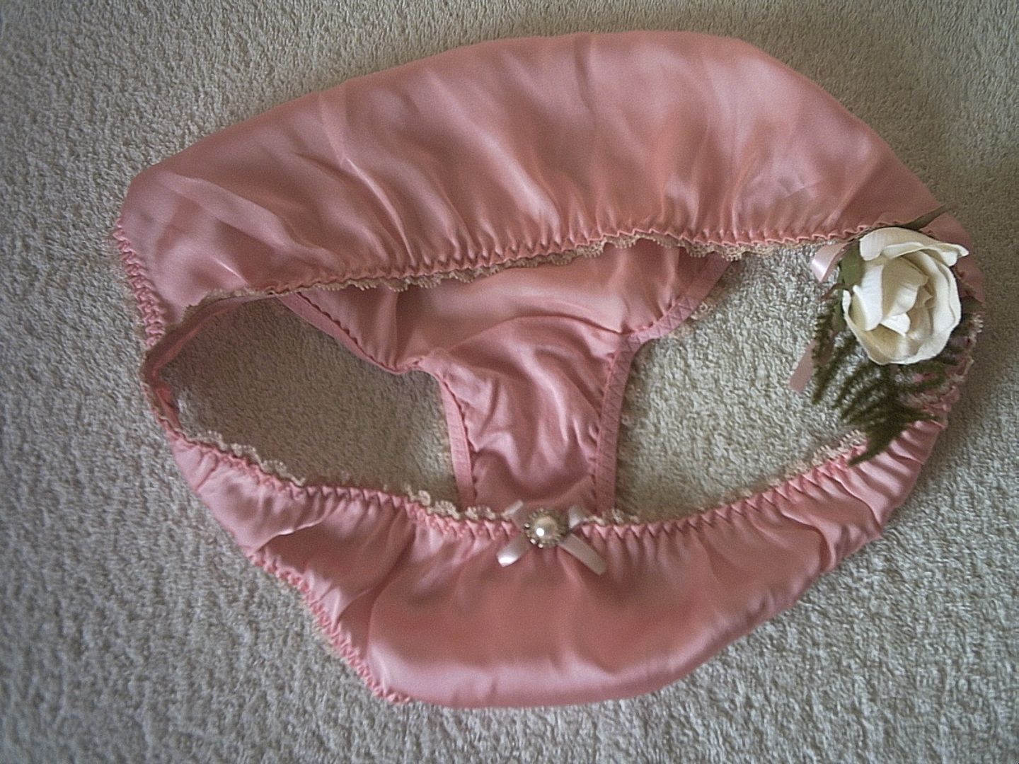 Cute Girls Bubblegum Pink Georgette Satin Bikini Panties Frilly Knickers S 