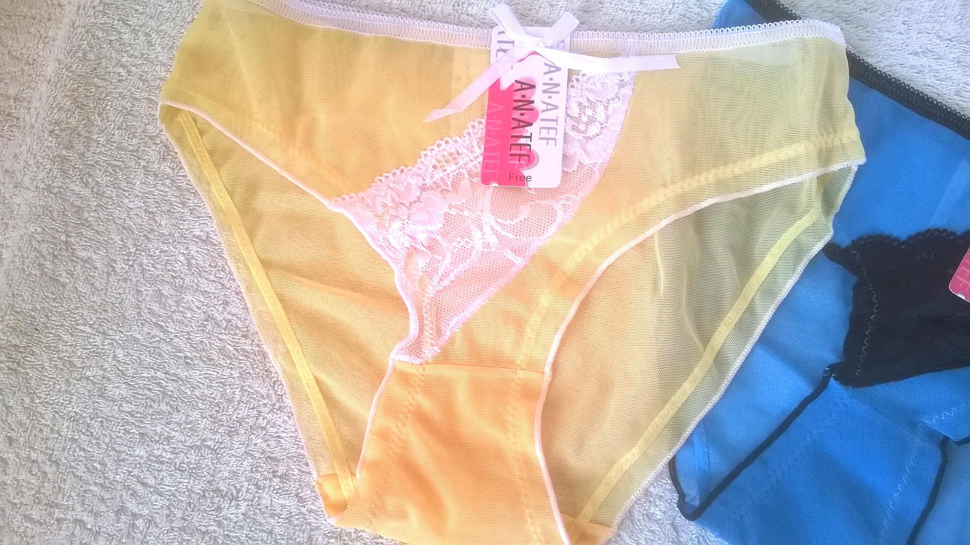 2 Pair Ladiesteen Girls Sheer Bikini Panties Yellow Blue Xs S Ebay