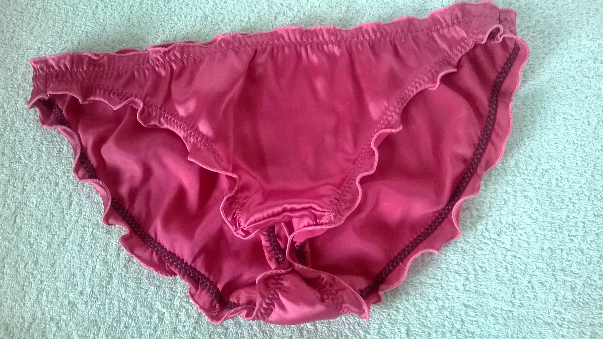 Pretty Silk Satin Mix Dusky Pink Bikini Style Panties Frilly Knickers 16 XL eBay