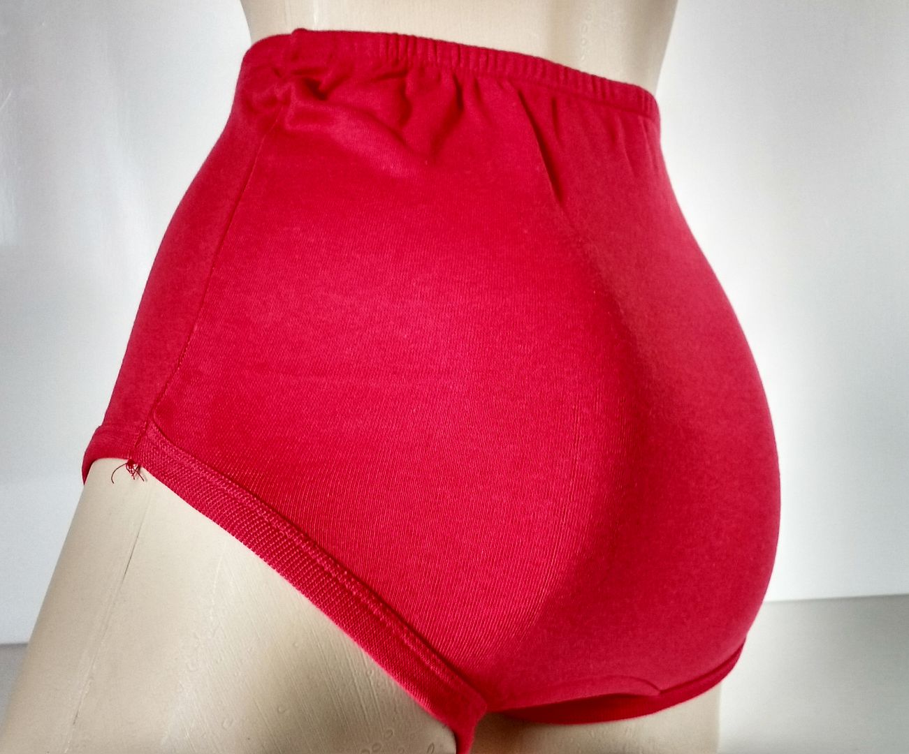 Scarlet Red Stretch Cotton Sports Netball Gym Panties Knickers Briefs