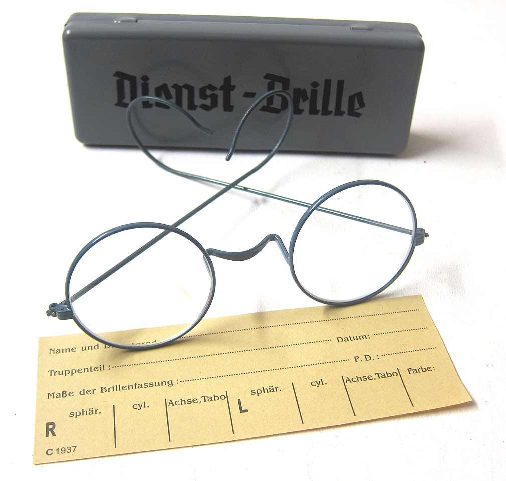 Ww2 German Wire Rimmed Service Glasses Dienst Brille Spectacles Wwii Spectacles Ebay