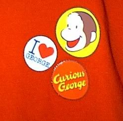  Womens Lingerie on Curious George Monkey Buttons T Shirt   Ebay