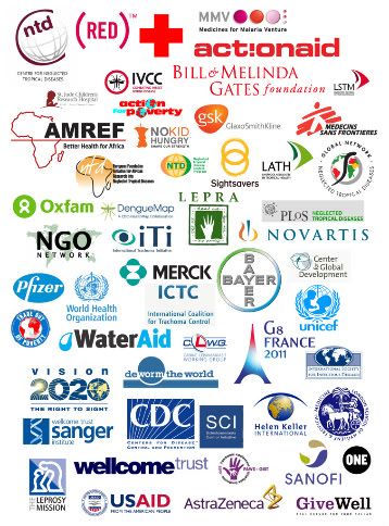 Montage of logos helping NTDs Montage of logos helping NTDs