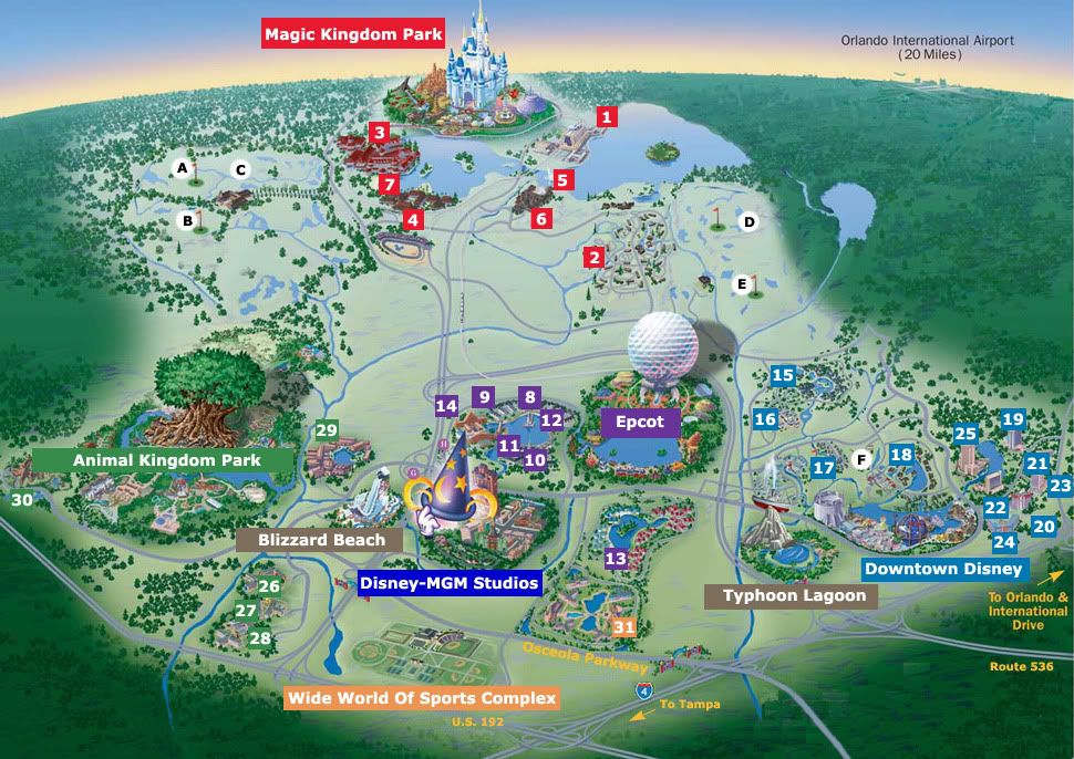 disney world map directions complimentary