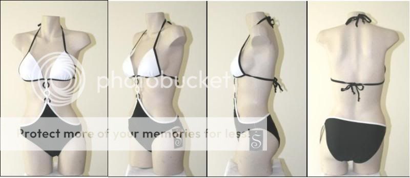 BNWT B&W OR Black Halterneck Monokini Size 8 10 12 14  