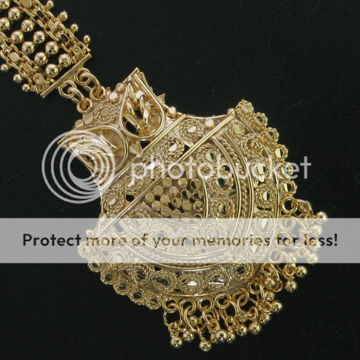 GOLDPLATED BOLLYWOOD INDIAN BRIDAL FOREHEAD MAANG TIKKA  