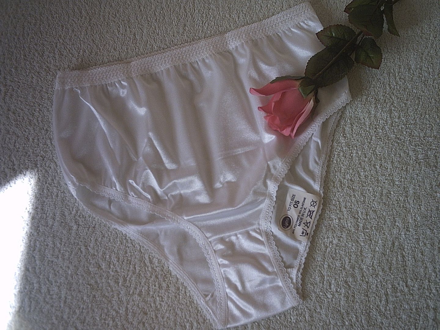 Gorgeous Pure White Full Soft Silky Nylon Satin Panties Knickers OS | eBay