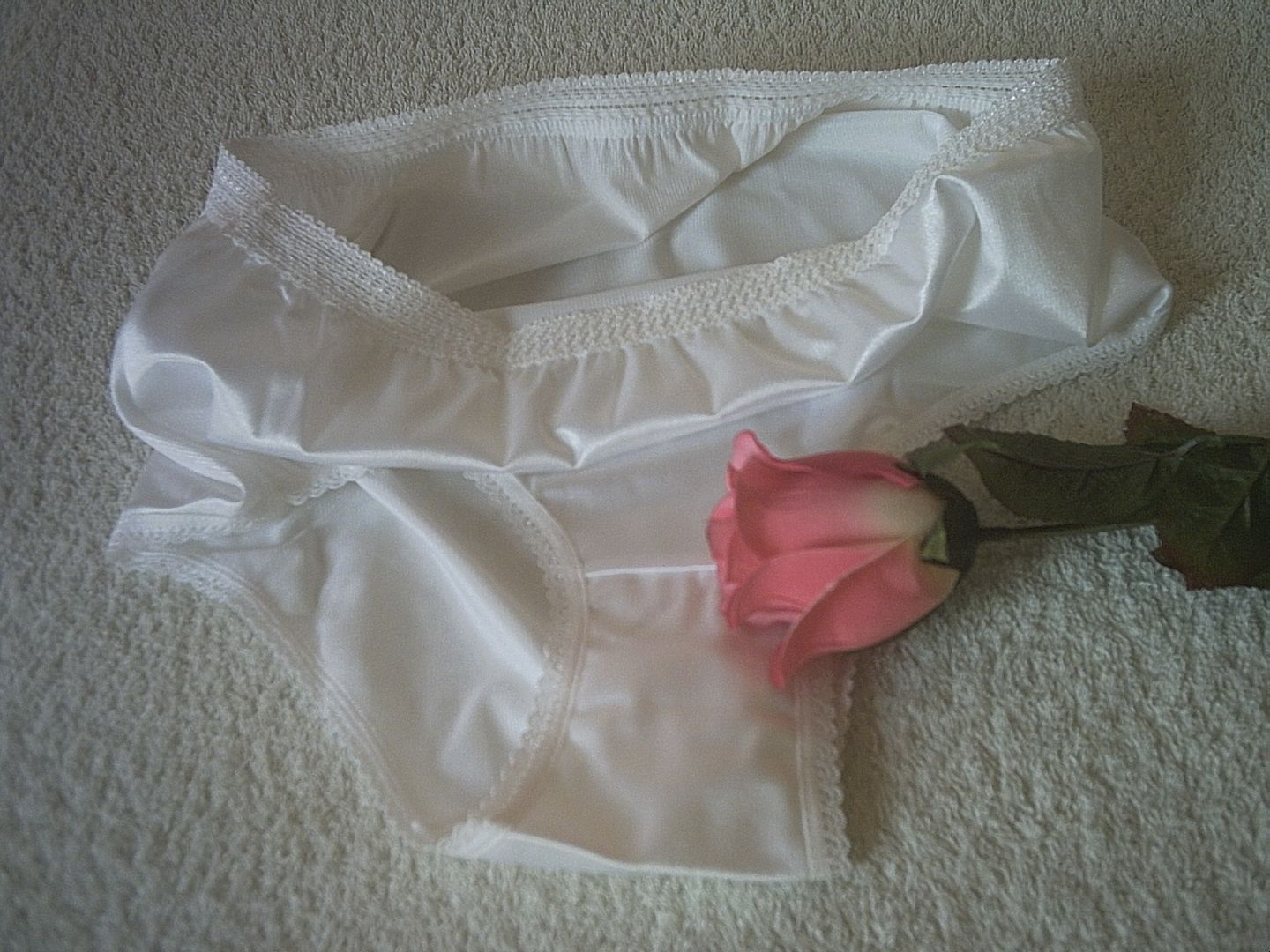 Gorgeous Pure White Full Soft Silky Nylon Satin Panties Knickers OS | eBay