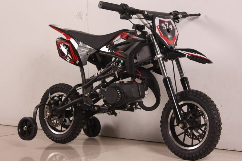 HAWK MOTO ..Kids 50cc Mini Scrambler with Stabilisers | eBay