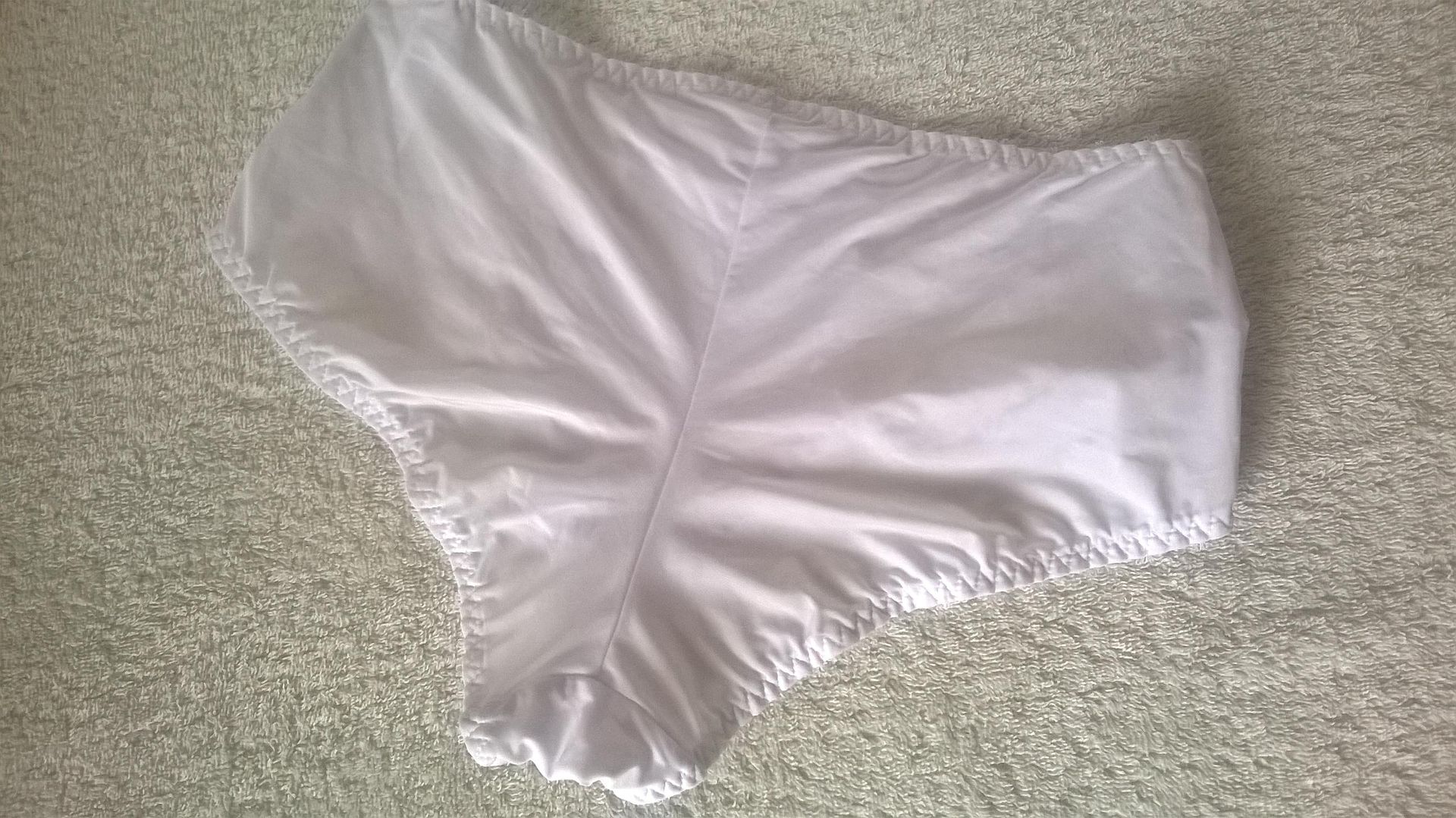 Pretty White Feminine Embroidered Slinky Slippery Short Panties ...