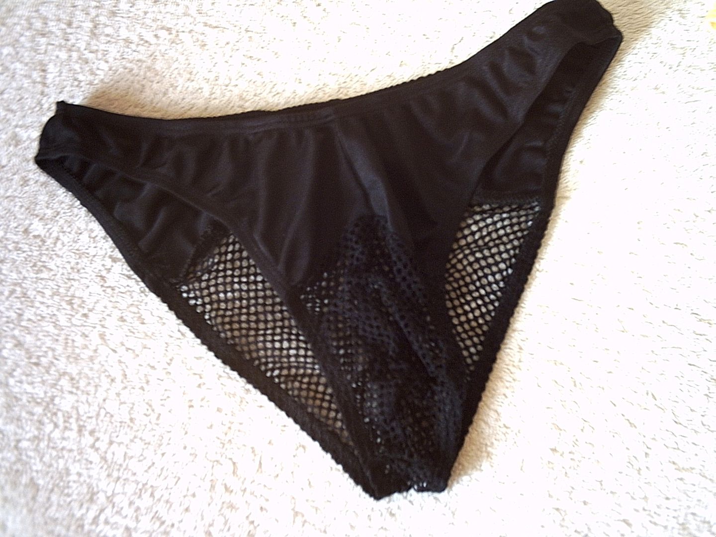 Sexy Men's Black Silky n Sheer Net Mini Bikini Pouch Panties - Knickers ...
