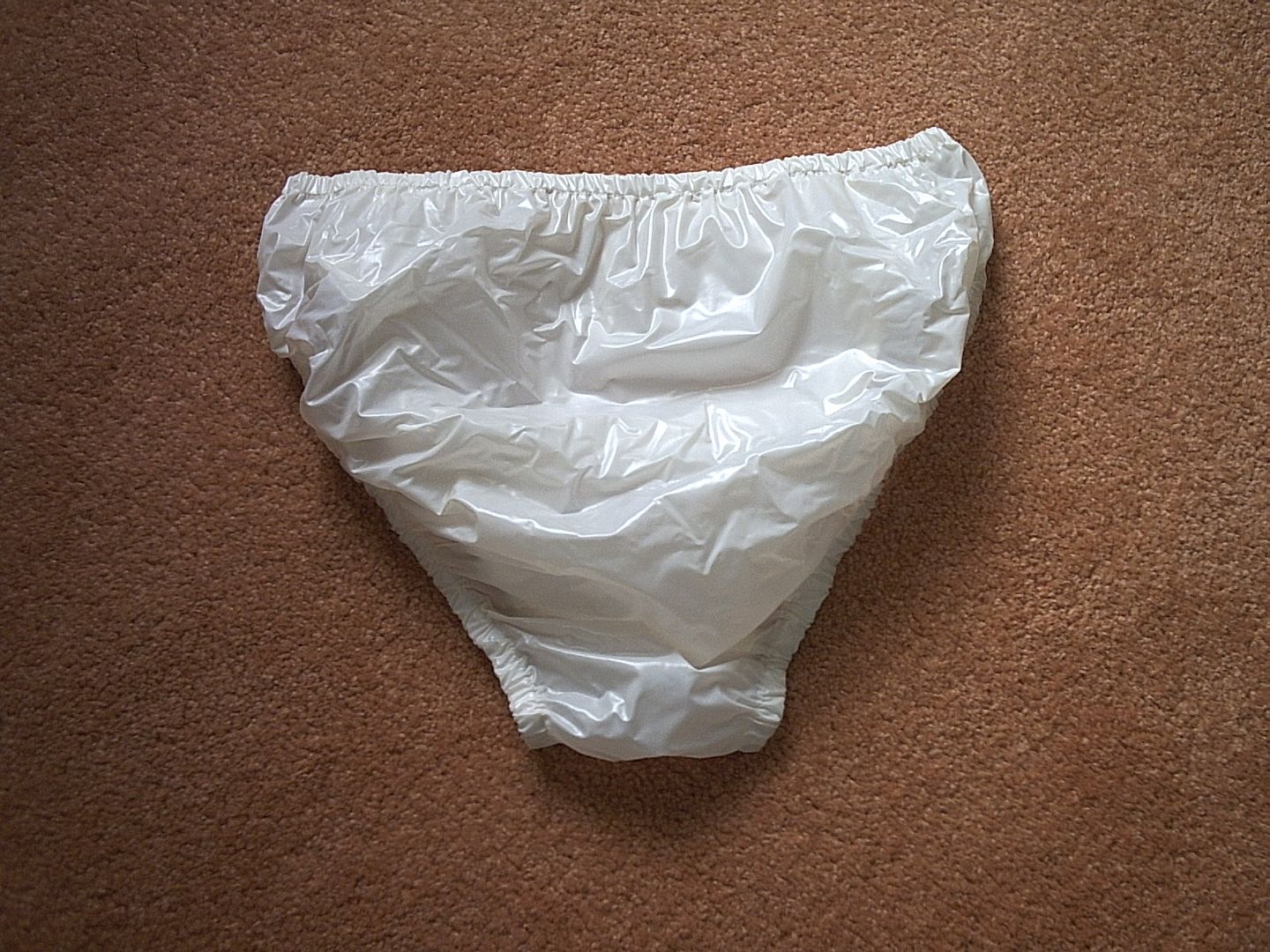 Unisex White High Leg Bikini Style Plastic PVC Pants Panties Knickers L eBay