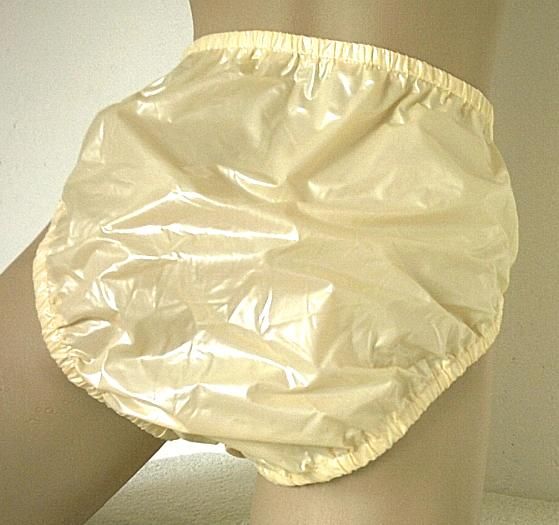 Adult Unisex Yellow High Leg Bikini Style Plastic PVC Pants Panties ...