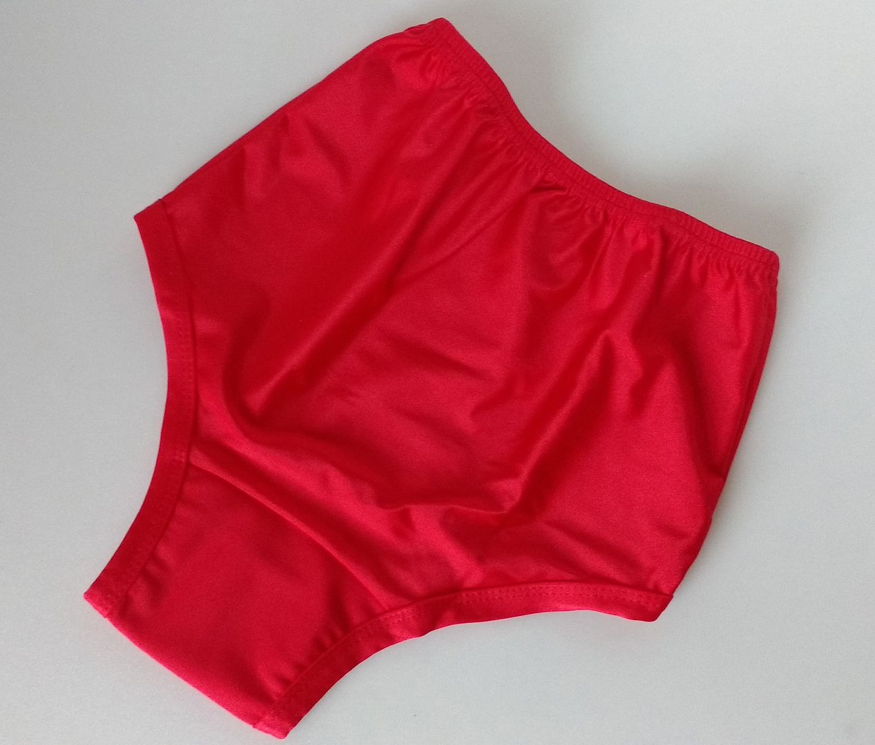 Scarlet Red Nylon Spandex Sports Netball Panties Gym Knickers Briefs UK ...