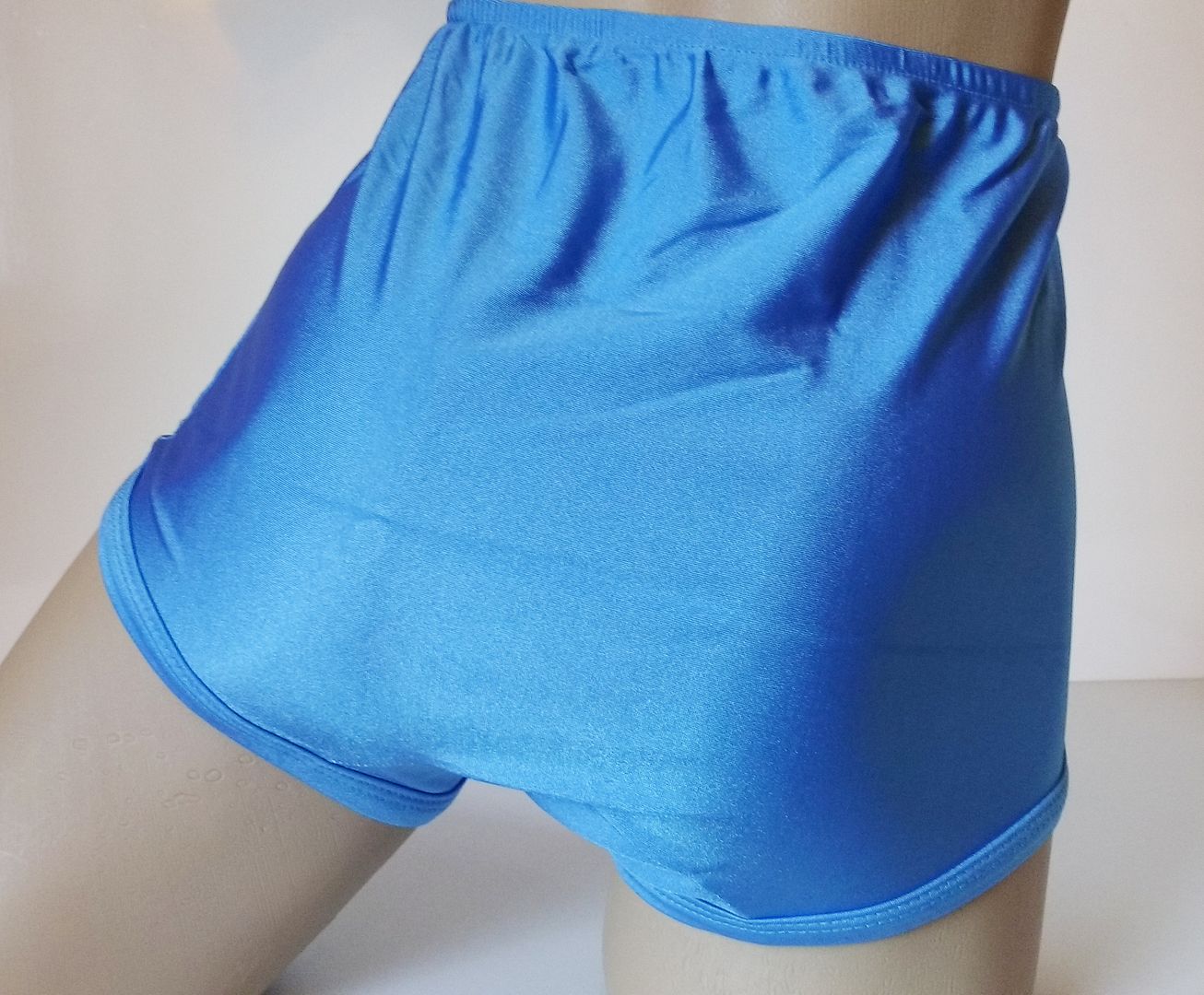 SKY BLUE Nylon Spandex Sports Netball Gym Panties Knickers Briefs UK L ...