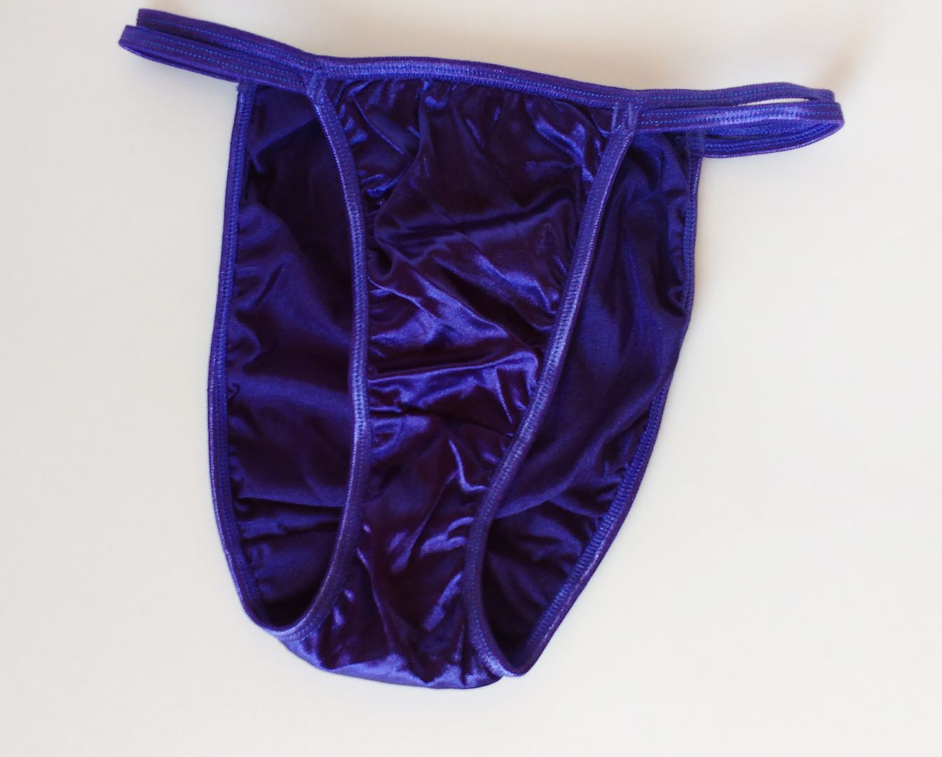 Pretty Purple Silky Shiny Nylon Satin String Bikini Panties Tanga ...