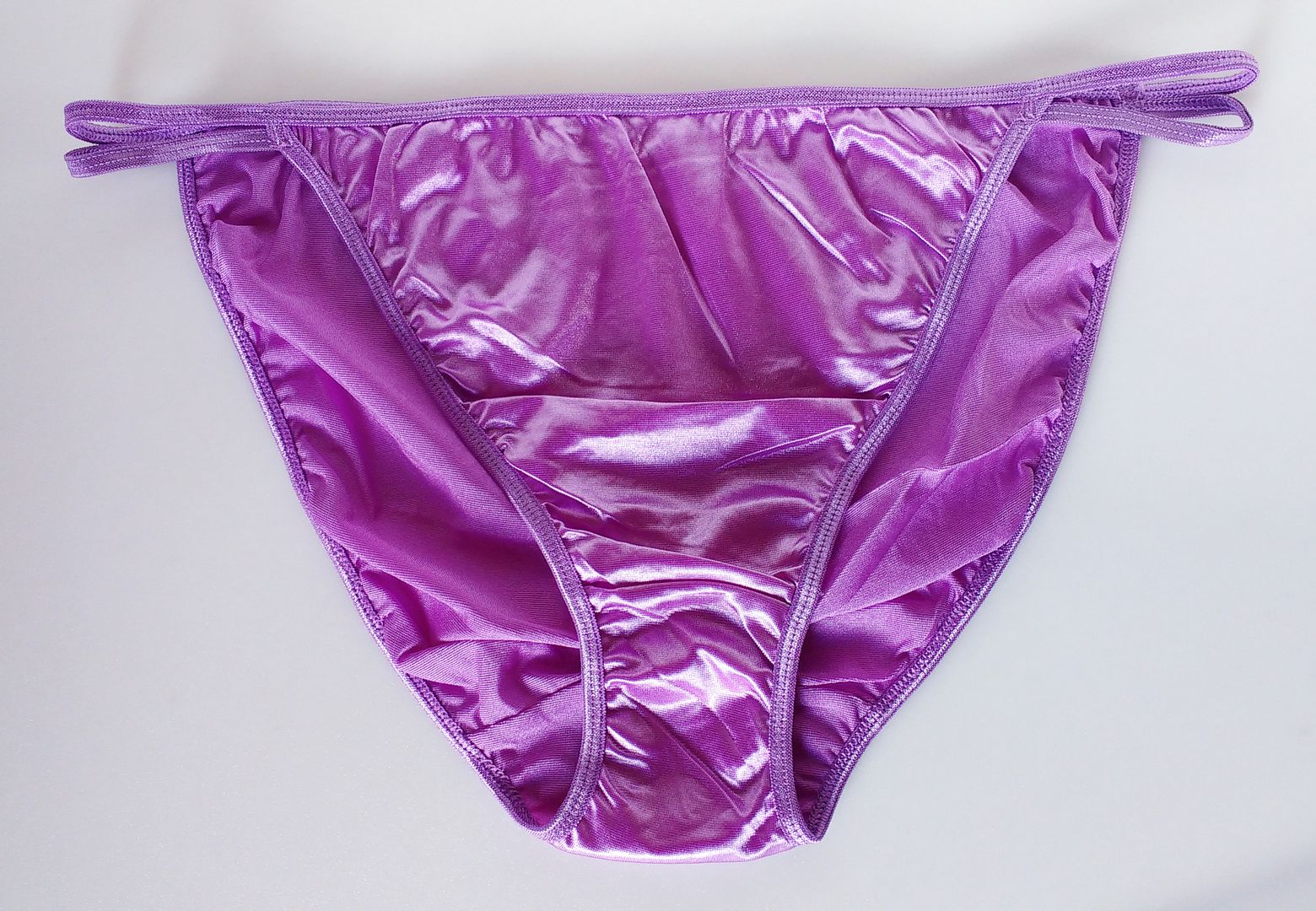 Violet Shiny Silky Nylon String Bikini Panties Tanga Knickers Uk 18 2xl Ebay