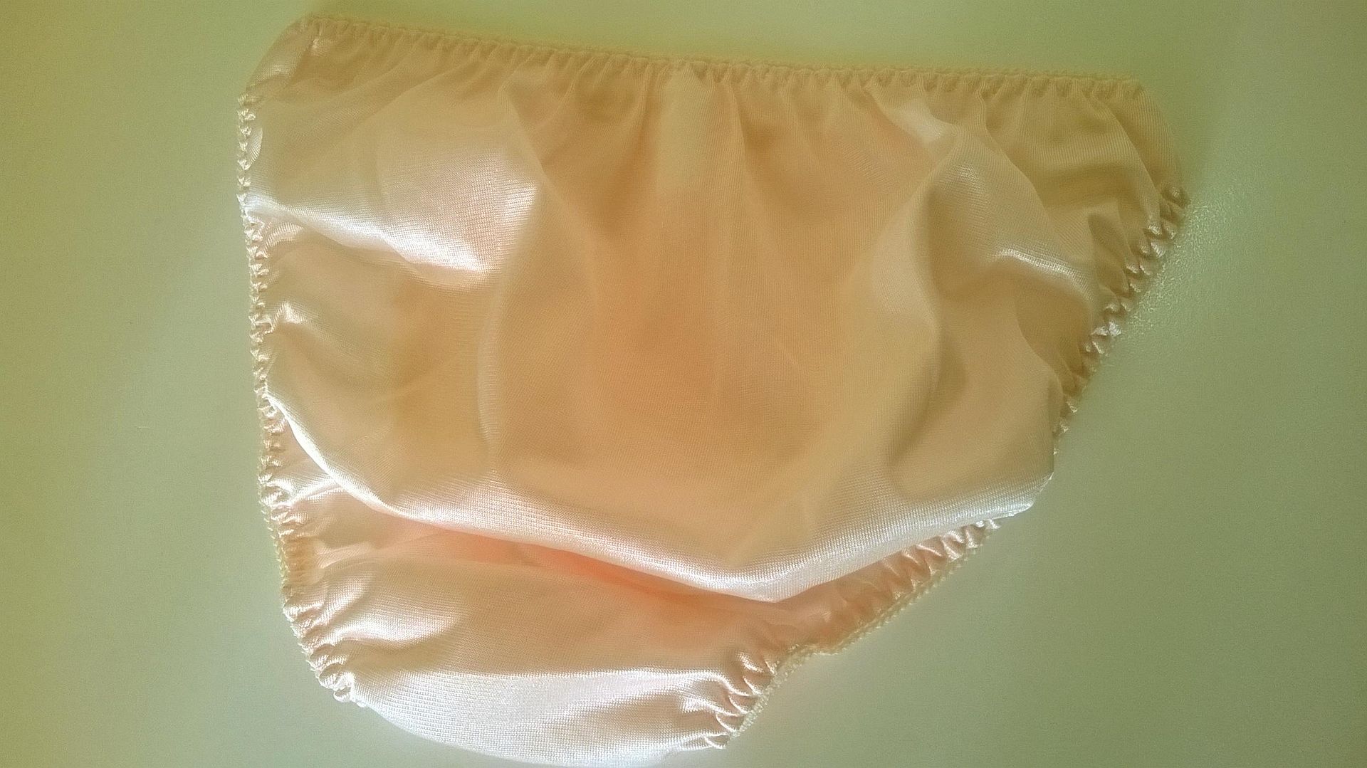 Girls Cute Silky 100% Peach ALL NYLON String Bikini Panties Tanga ...