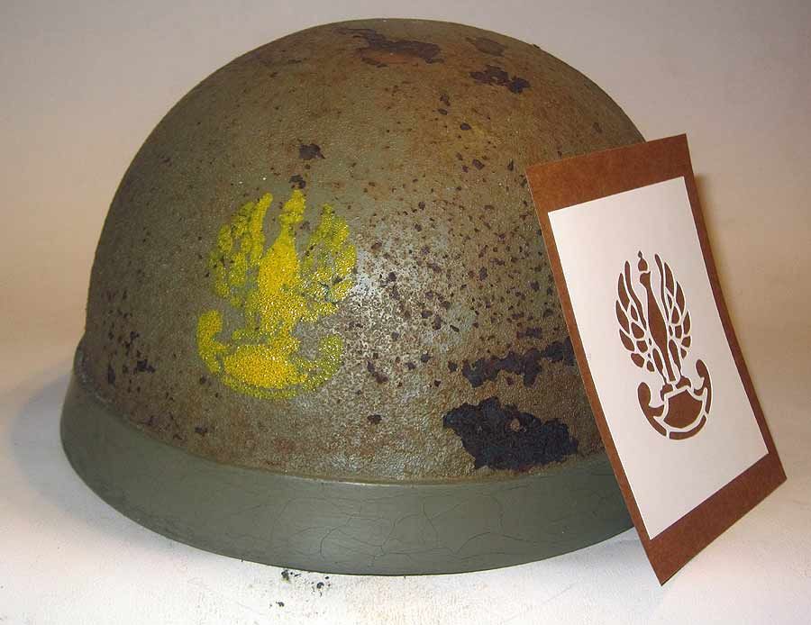 Polish Helmet Stencil WWII Template