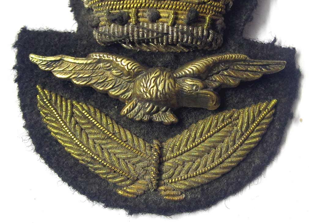 RAF Officer Cap Badge WW2 WWII Hat & Eagle Kings Crown Royal Air Force ...